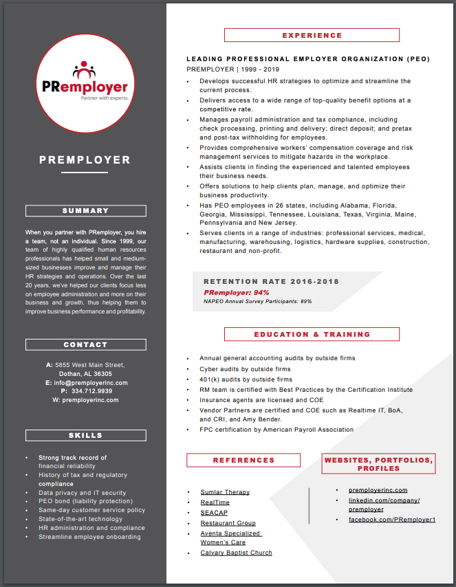 resume companies near me